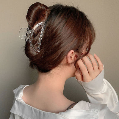women's simple style transparent plastic hair claws