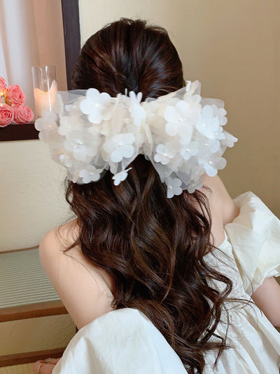 streetwear bow knot cloth hair clip