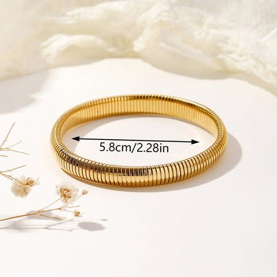 Simple Style Classic Style Solid Color 304 Stainless Steel Bangle In Bulk