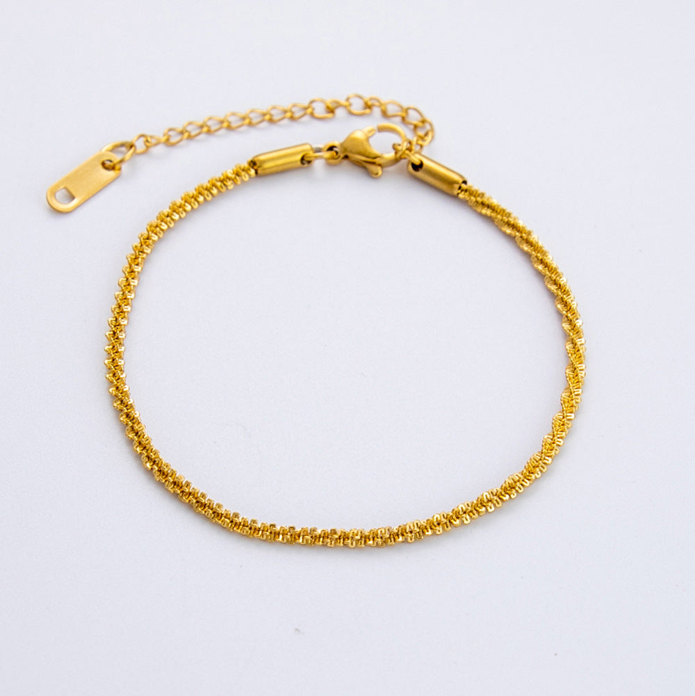 Casual Simple Style Solid Color 304 Stainless Steel Bracelets In Bulk