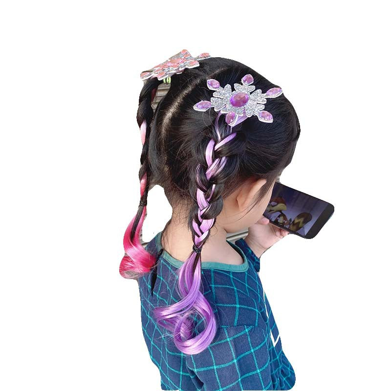 Kid'S Princess Snowflake high temperature wire Diamond Hair Clip