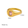 Jewelry Simple Style Geometric 304 Stainless Steel Zircon Inlay Rings