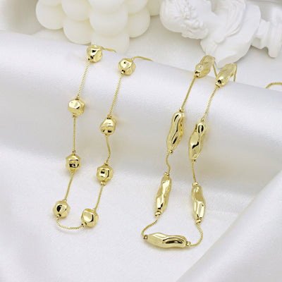 Copper 18K Gold Plated Plating Geometric Pendant Necklace