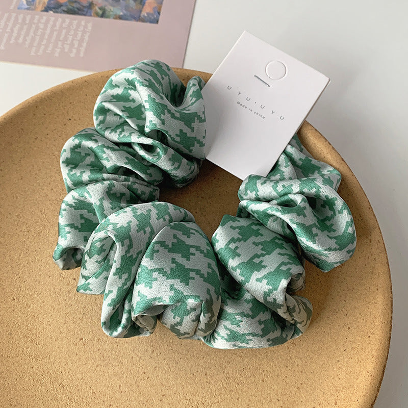 satin houndstooth retro temperament corduroy hair rope hair accessories