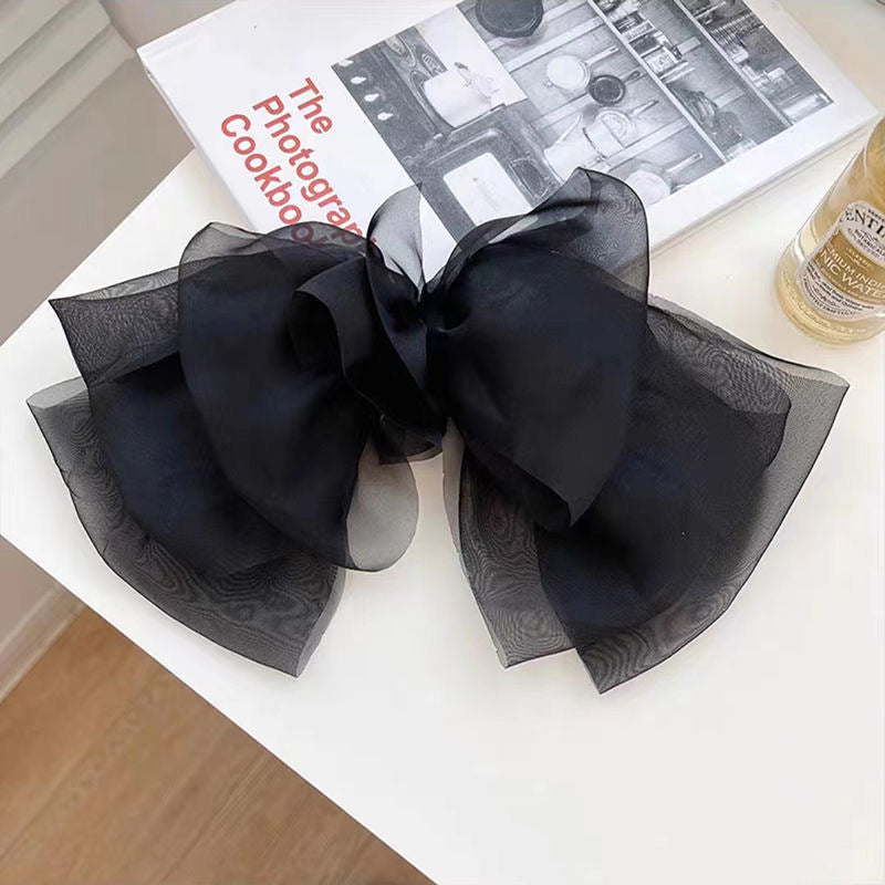 simple style bow knot cloth hair clip