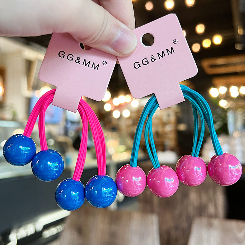 Kid'S Cute Simple Style Color Block Arylic Hair Tie