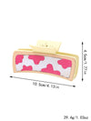 Women's Cute Cows Cow Pattern Pu Leather Hair Claws