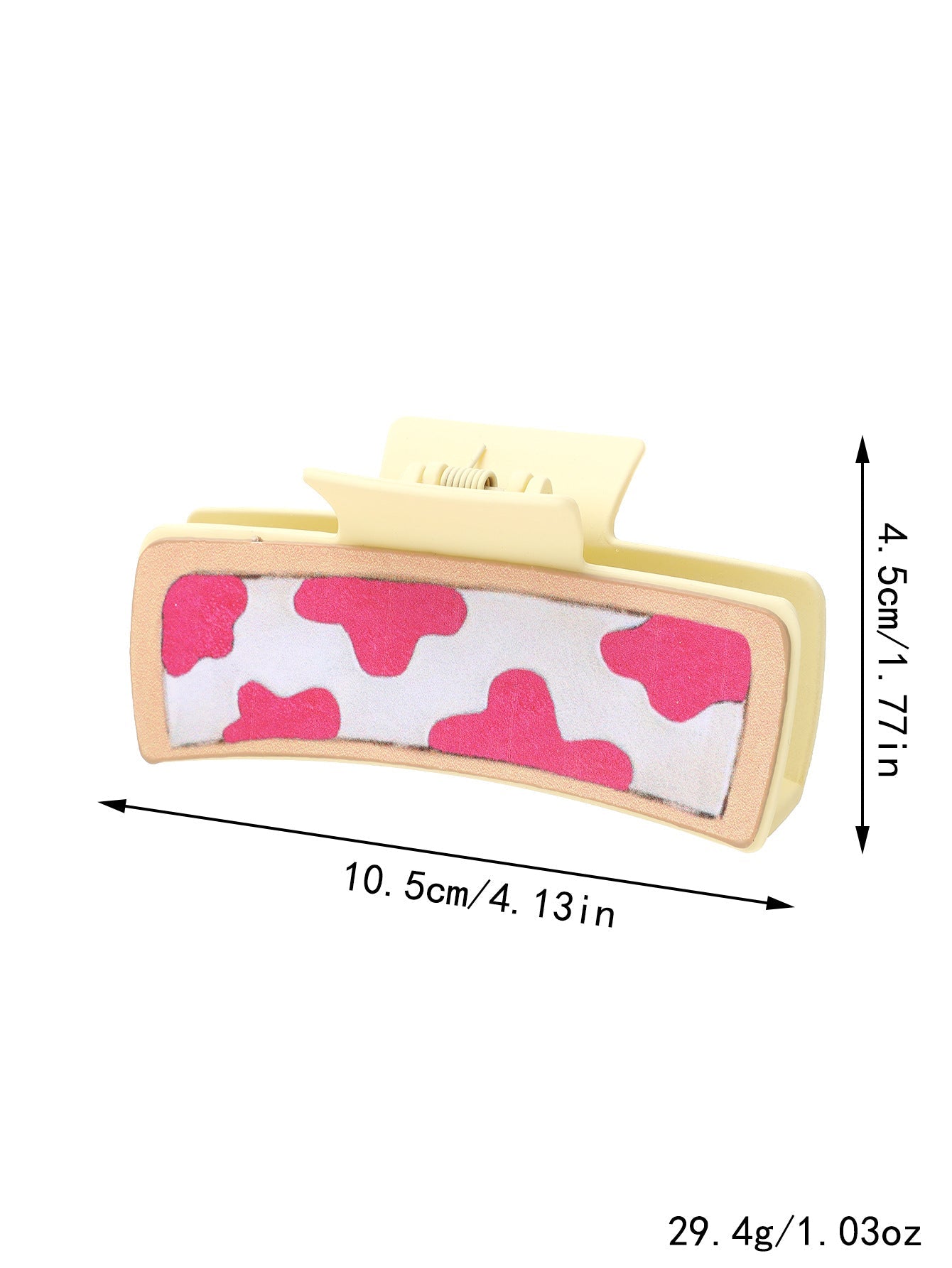 Women's Cute Cows Cow Pattern Pu Leather Hair Claws