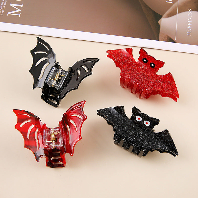 Halloween Cute Funny Women's Bat Arylic Handmade Hair Claws