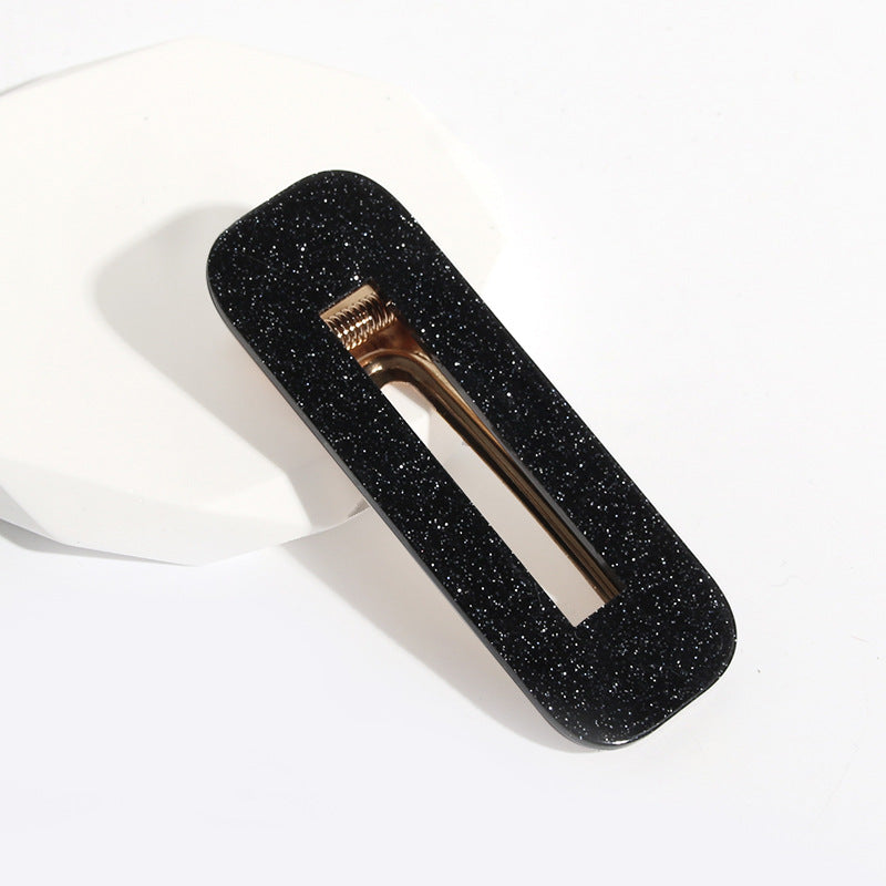 fashion geometric arylic stoving varnish hair clip 1 piece