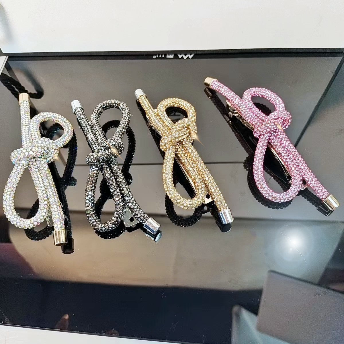 Women's Simple Style Classic Style Bow Knot Alloy Inlay Rhinestones Hair Clip