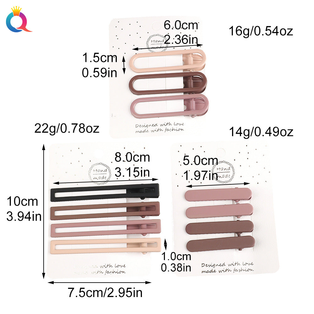 women's simple style geometric alloy plating hair clip