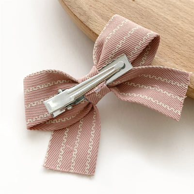 Women's Sweet Korean Style Bow Knot Cloth Hair Clip
