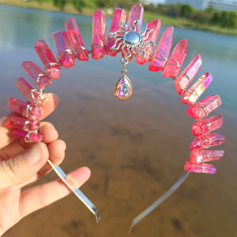 fashion geometric gem handmade plating hair band 1 piece