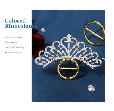 princess crown alloy plating rhinestones crown 1 piece