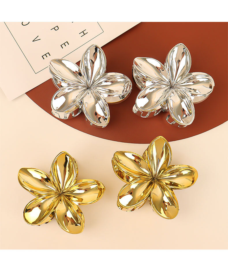 Women's Elegant Streetwear Flower Plastic Plating Hair Claws
