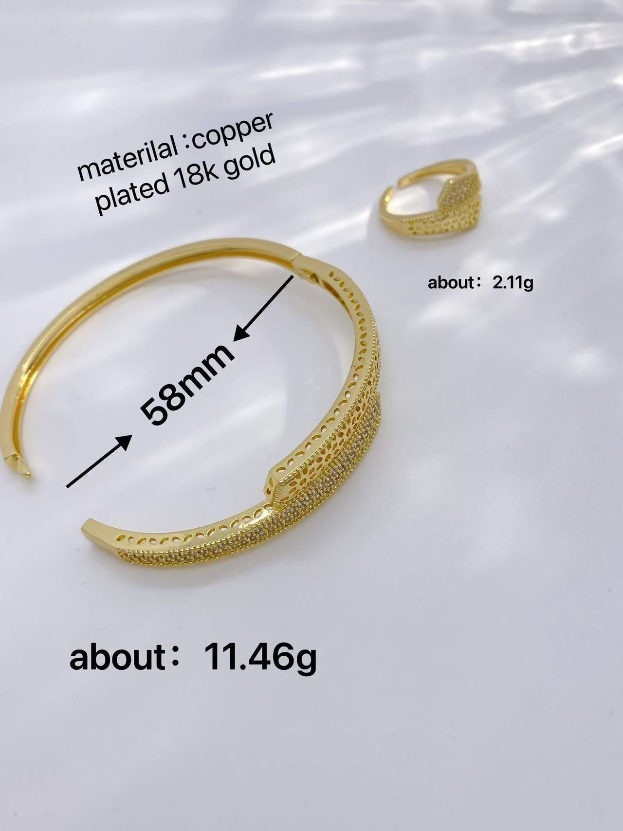 Jewelry Vintage Style Classic Style Geometric Copper Zircon Plating Rings Bracelets