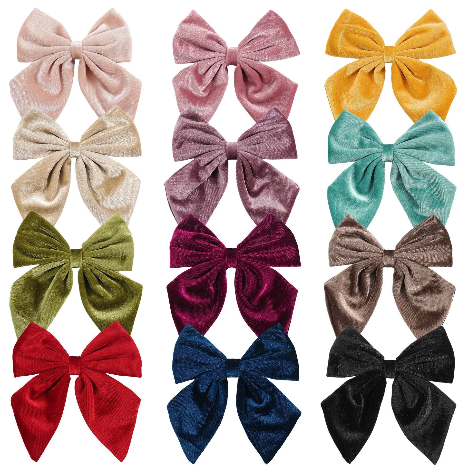 Women's Retro Bow Knot Flannel Hair Clip