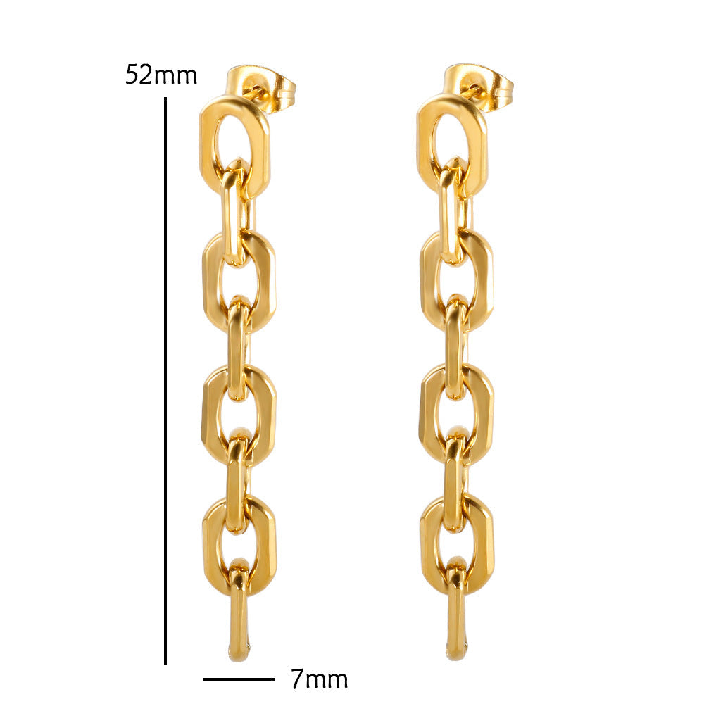 Jewelry Simple Style Geometric 304 Stainless Steel Plating Bracelets Earrings Necklace