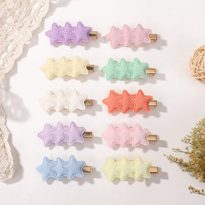 Fantasy Shadow Star Solid Color Hairpin Macaron  New Three-Dimensional Hair Accessories Children's Handmade Side Clip 4207