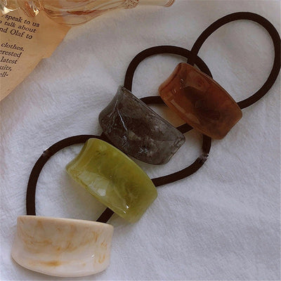 Women's Simple Style U Shape Nylon Resin Acetic acid sheets Hair Tie