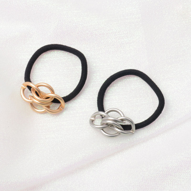 Women's Simple Style Color Block Alloy Plating Hair Tie