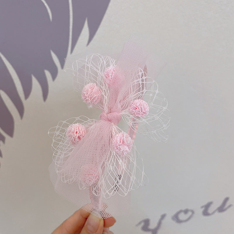 kid's simple style bow knot gauze hair band