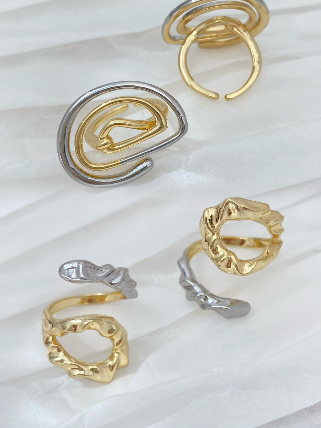 Jewelry Vintage Style Classic Style Spiral Copper Mixed Metal Plating Open Rings