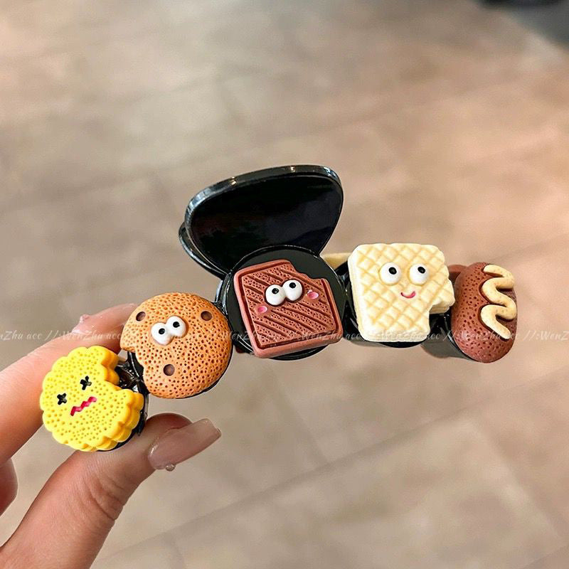 Cute love grab clip girl 2025 new popular high-end disc hair shark clip hairpin hair card headdress