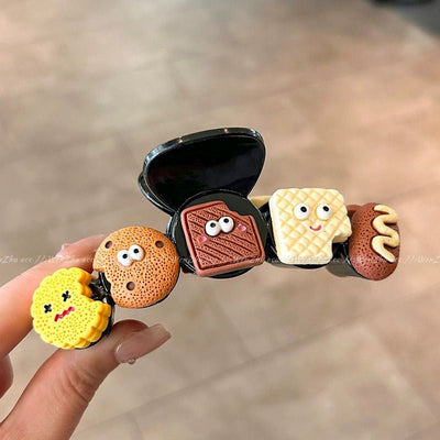 Cute love grab clip girl 2025 new popular high-end disc hair shark clip hairpin hair card headdress