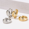 1 Pair Lady Geometric Copper 18K Gold Plated Earrings