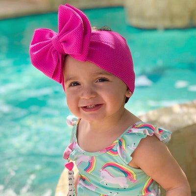 fashion children's solid color double-layer bowknot hairband