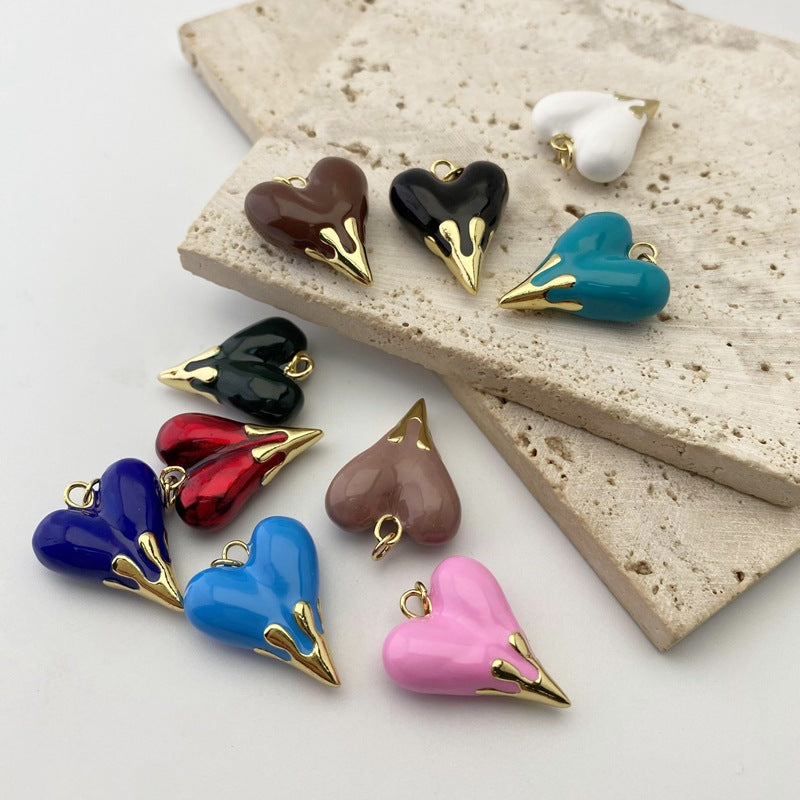 Copper Plating Heart Shape Pendant Necklace