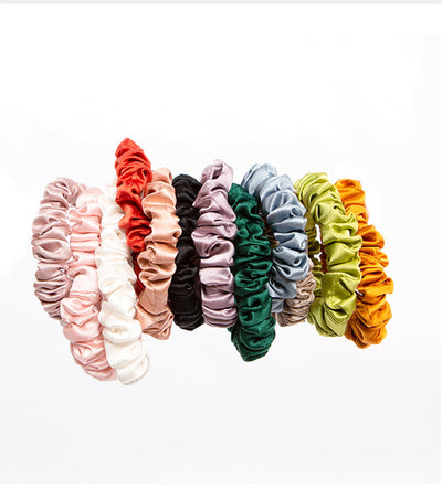 Women's Simple Style Solid Color 100%  Silk Hair Tie