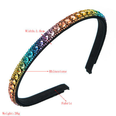 korean fashion simple color rhinestone headband