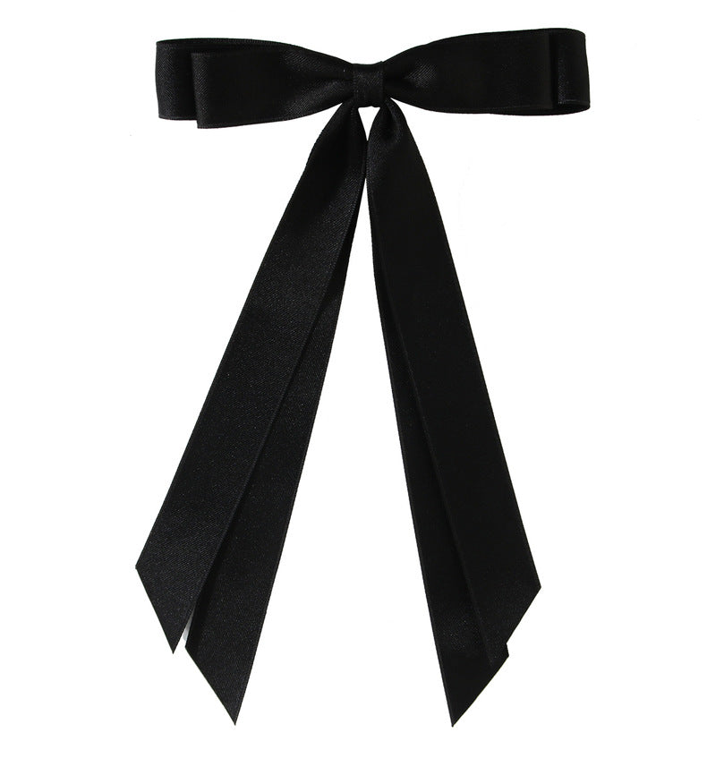 Guanyang  New Arrival 2.5cm Polyester Cotton Double Bow Barrettes Duckbill Clip Sweet Hair Pin Bar Shaped Hair Clip