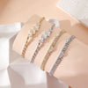 Copper Plating Inlay Geometric Zircon Bracelets