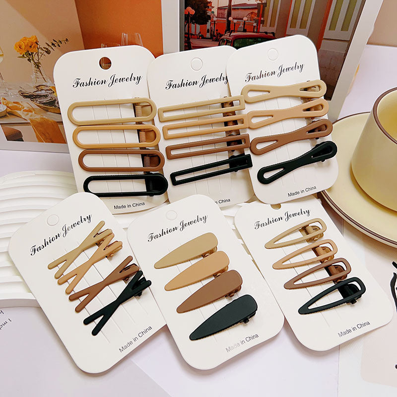 retro geometric metal stoving varnish hair clip