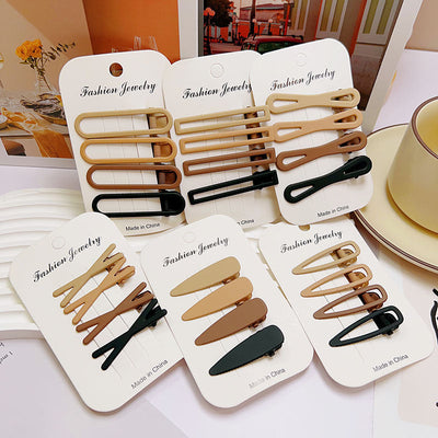 retro geometric metal stoving varnish hair clip