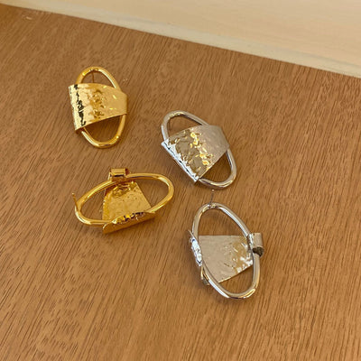 1 Pair Casual Simple Style Geometric Hollow Out Copper Ear Studs