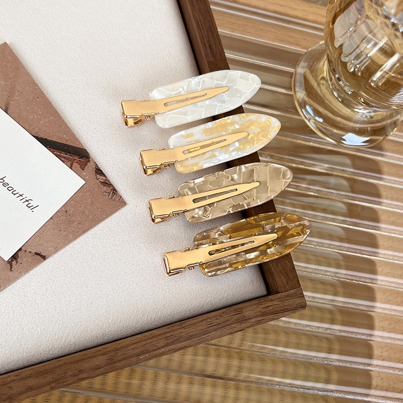 women's sweet geometric acetic acid sheets hair clip