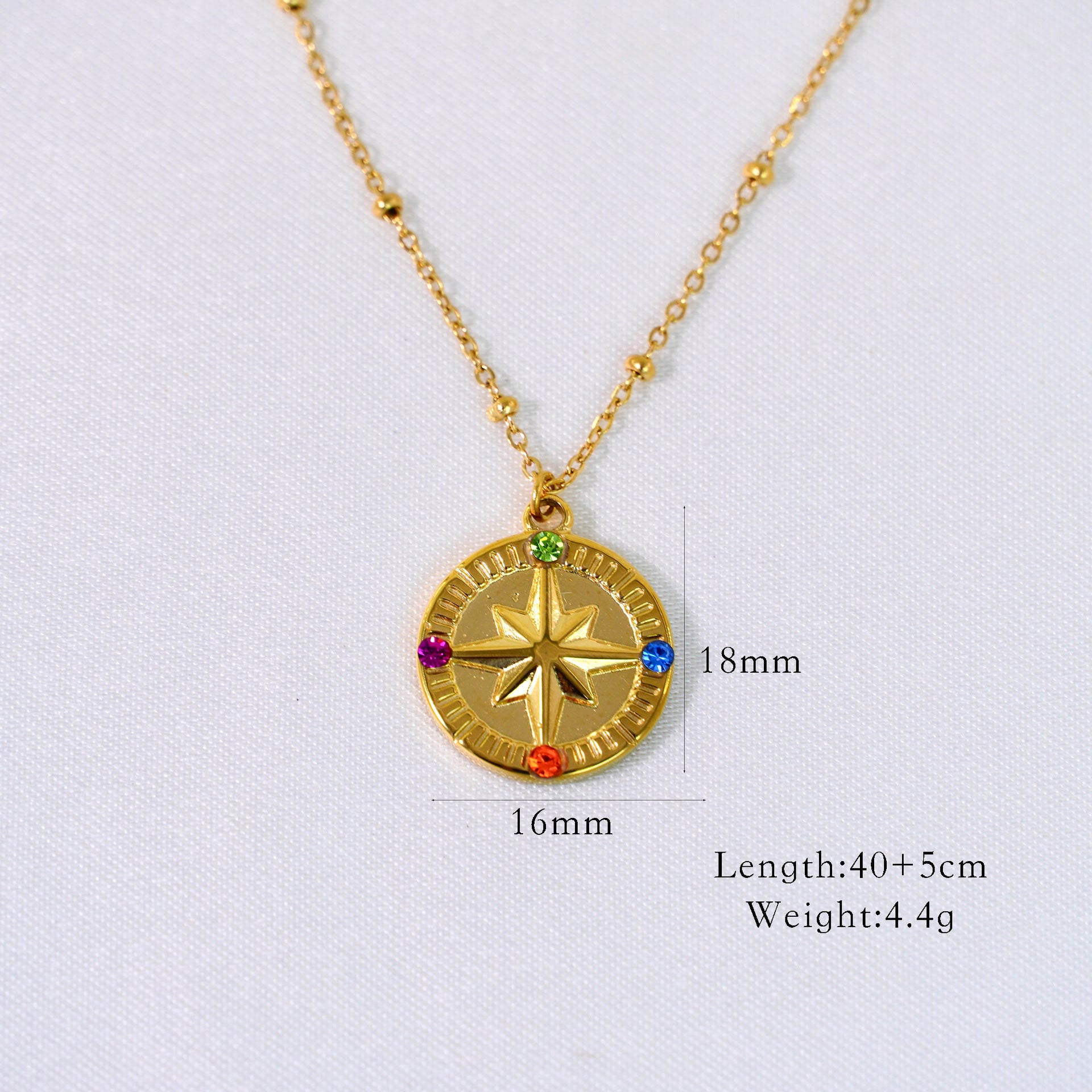 Jewelry Casual Simple Style Streetwear Geometric Titanium Steel Zircon Inlay Pendant Necklace