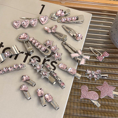 Women's Sweet Star Heart Shape Bow Knot Alloy Hair Clip