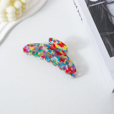 Urrykid Korean Style New Retro Pattern Acetate Grip Back Head Updo Large Size Shark Clip Grip