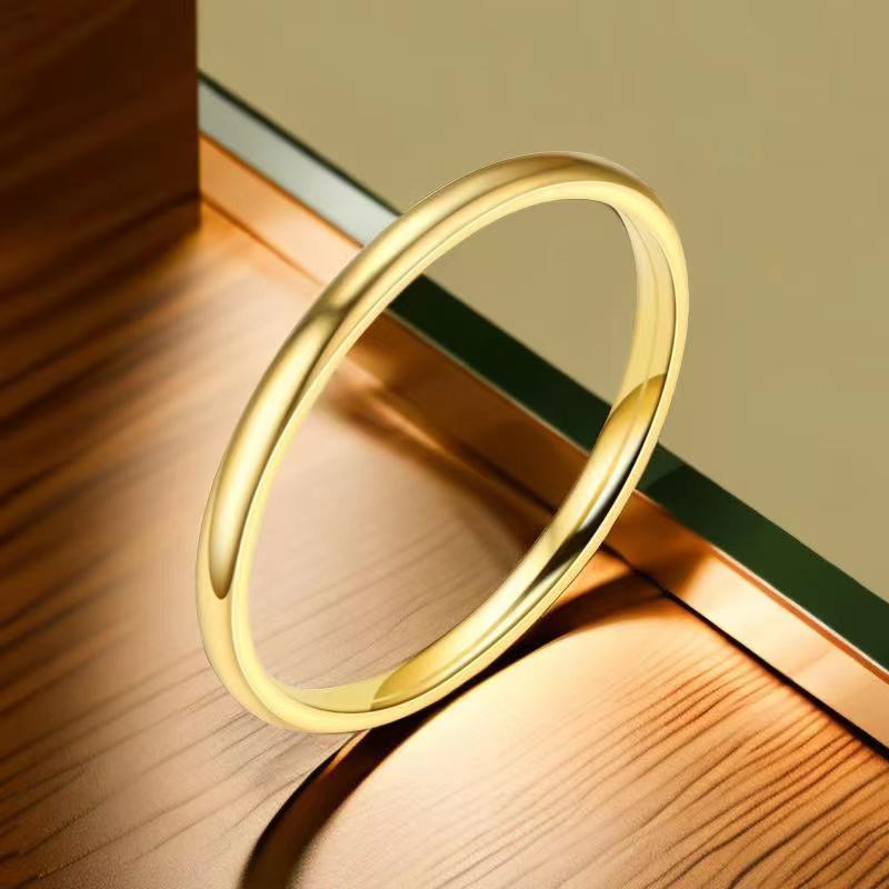 Jewelry Simple Style Geometric Titanium Steel Plating Rings