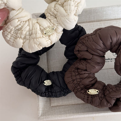 Women's Modern Style Classic Style Solid Color Cloth Pleated Hair Tie