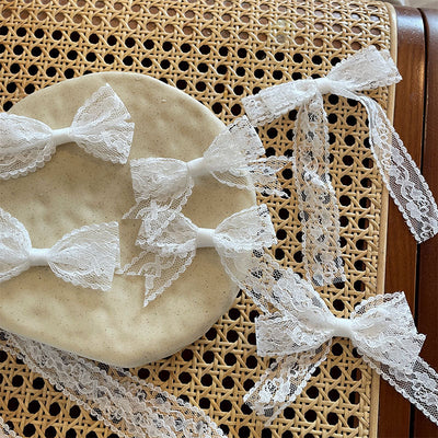 Women's Elegant Simple Style Bow Knot Lace Hair Clip Hair Tie Brooches
