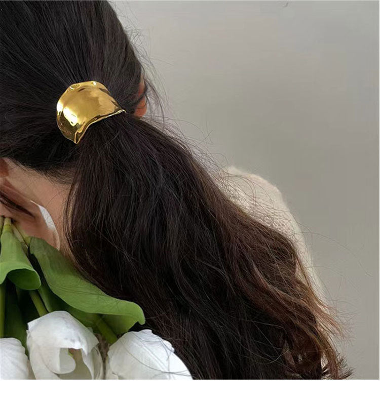 Women's Simple Style Geometric Metal Plating Hair Tie