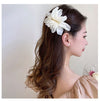 simple style geometric solid color cloth hair clip