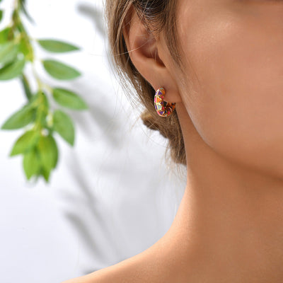 1 Pair Simple Style Rhombus Enamel 304 Stainless Steel Earrings